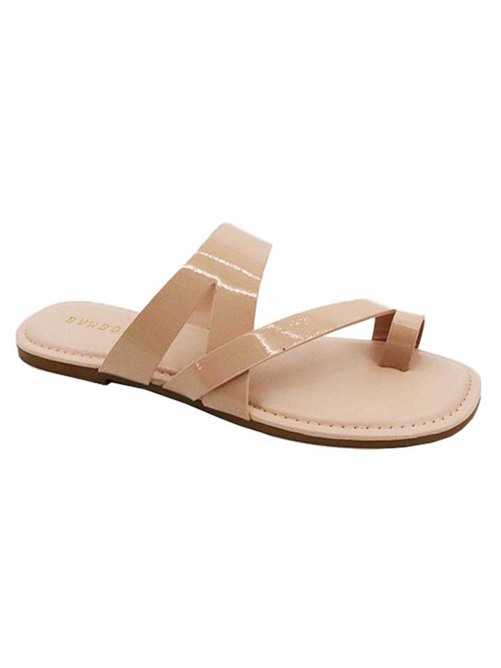 Smile Patent Flat Sandal