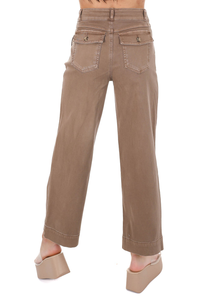 Spanx Stretch Twill Cropped Wide Leg Pant