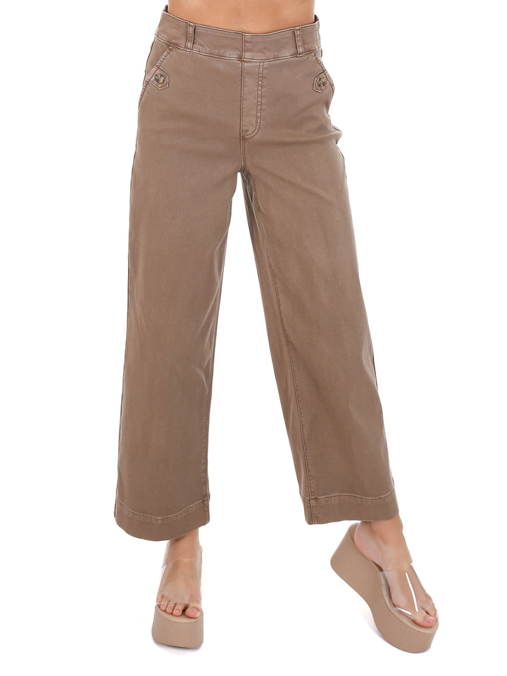 Spanx Stretch Twill Cropped Wide Leg Pant