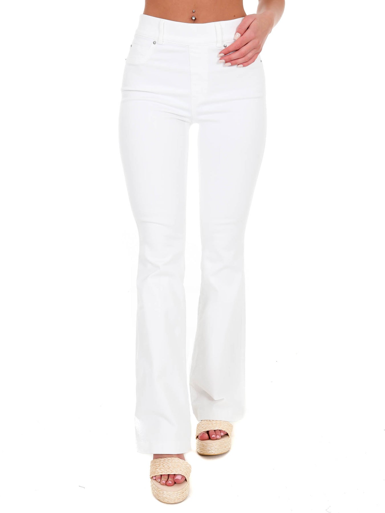 Spanx Denim Flare Jeans White Wit