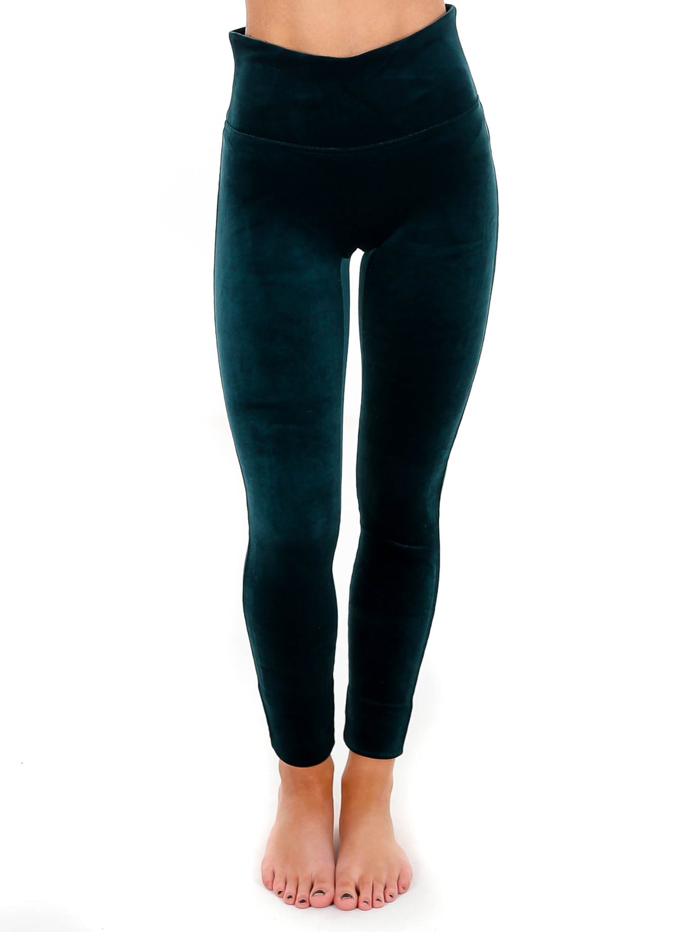 SPANX, Pants & Jumpsuits, Spanx Velvet Leggings High Rise Black Velvet Sz  L