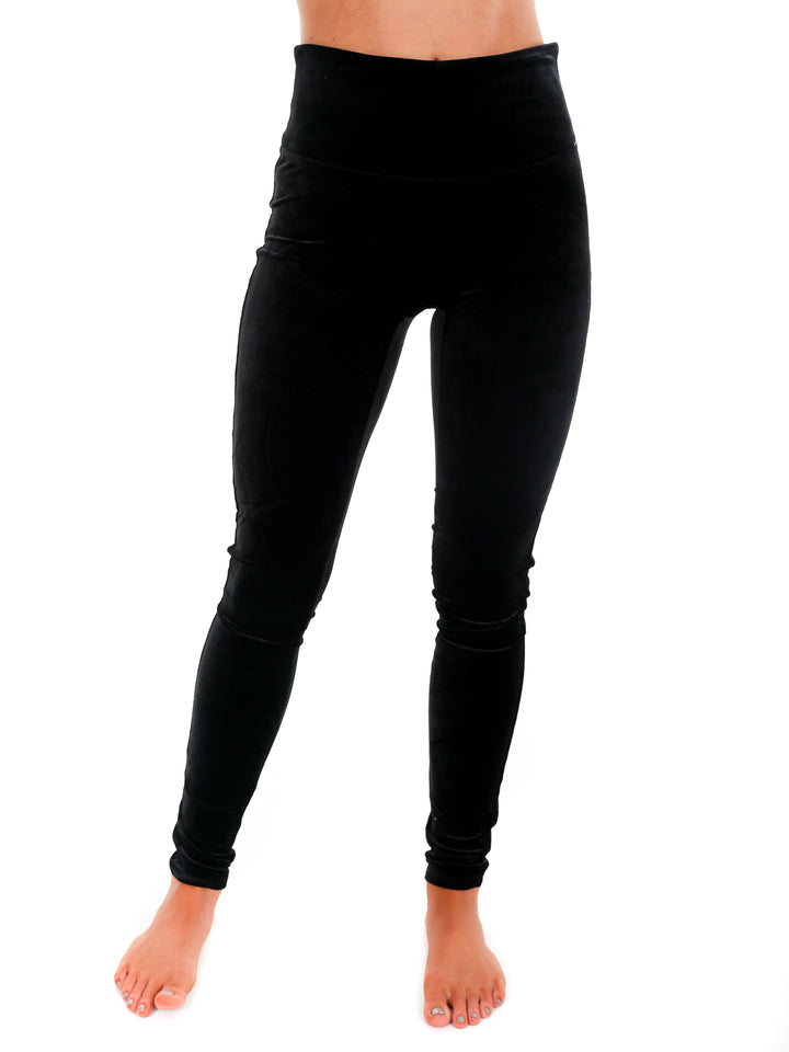 Spanx Black Velvet Leggings