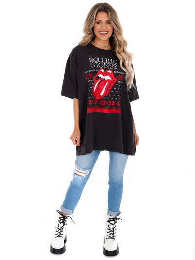 Rolling Stones Norway Sweater Oversized Distressed Tee