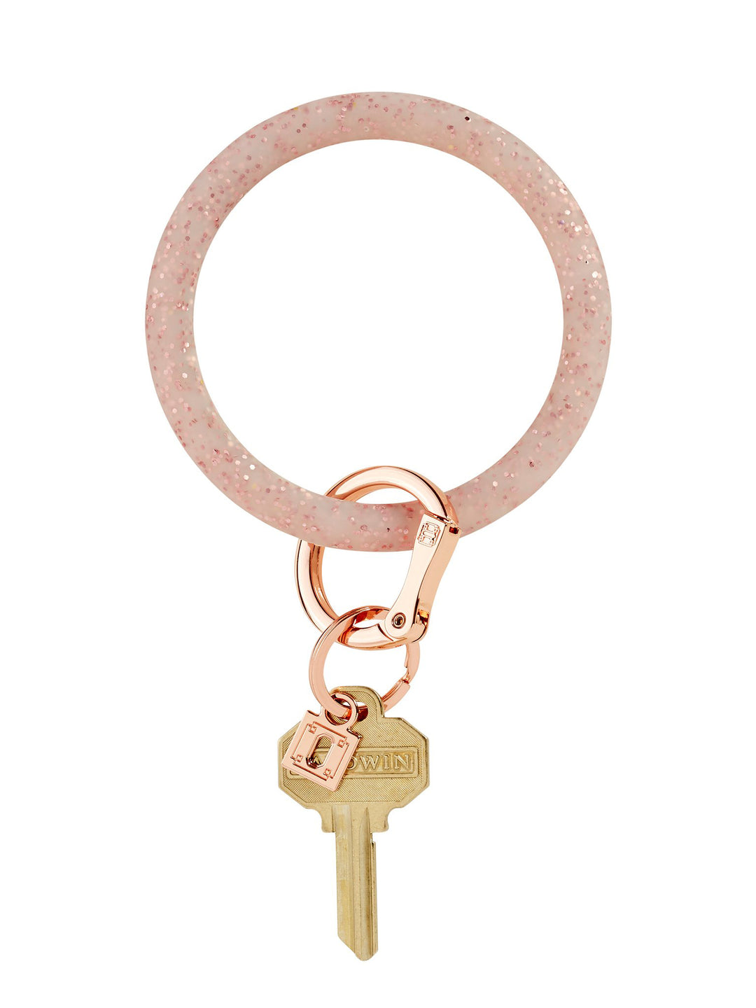 rOse gOld cOnfetti silicOne Big O Key Ring