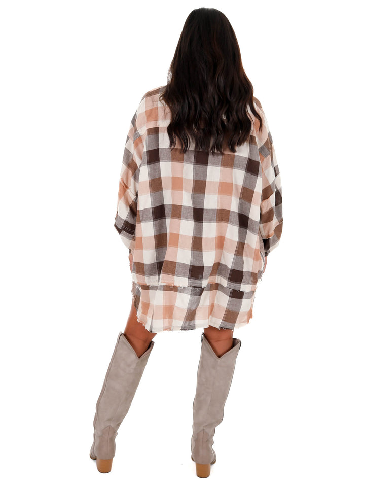 Sound of Music Oversized Plaid Top