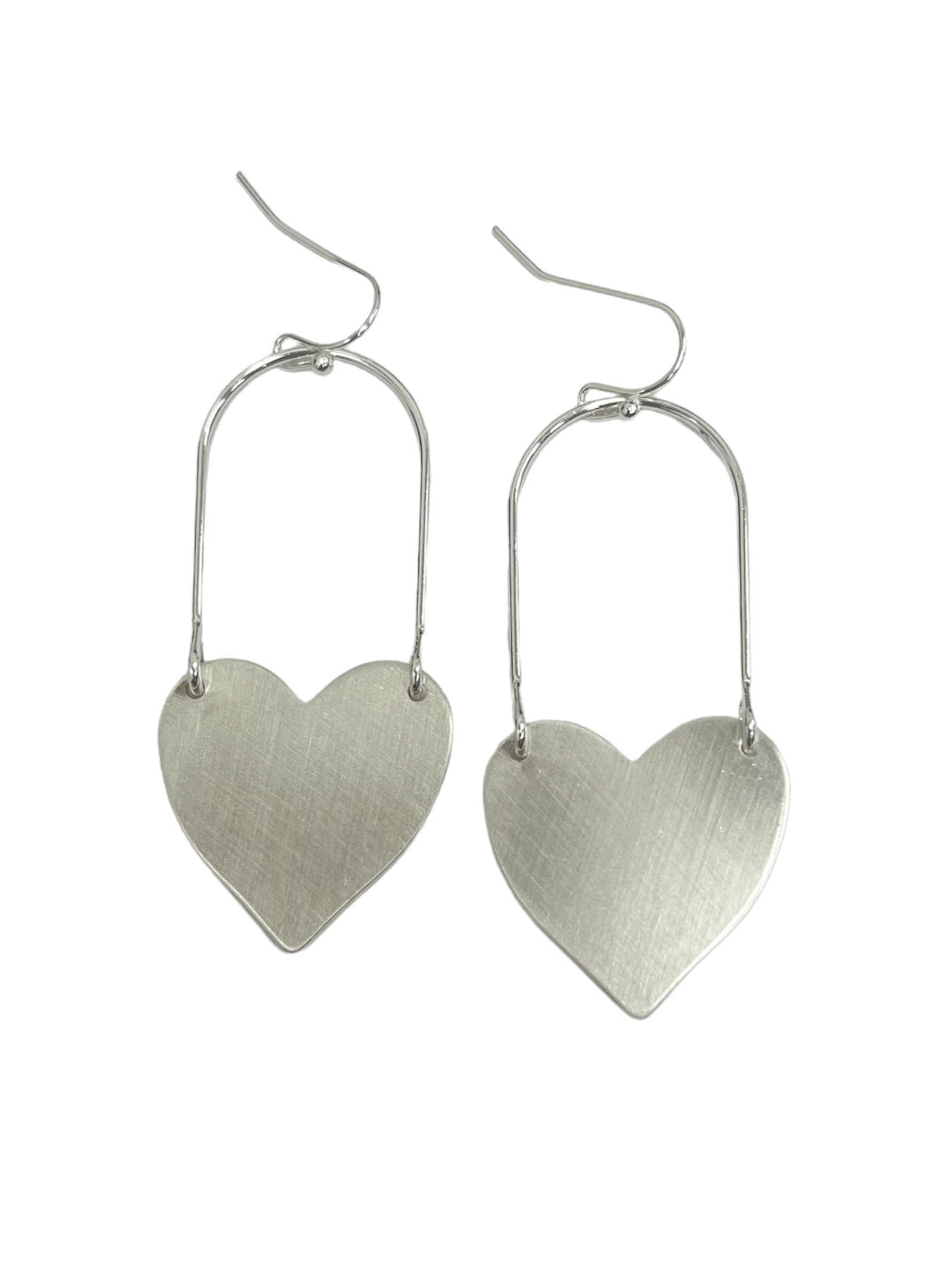 Metal Heart Dangle Earrings