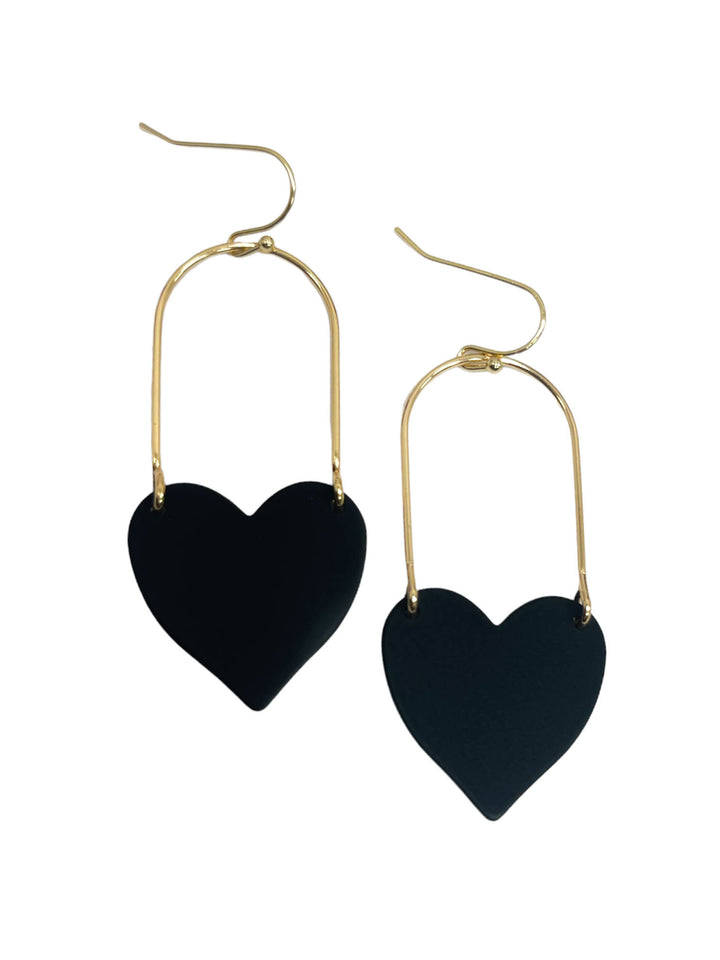 Colorful Dangle Heart Earrings