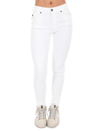 Win Your Love White High Rise Super Skinny Jeans