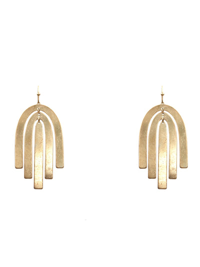 Arch Layered Metal Earrings