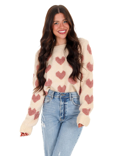 I Heart You Fuzzy Sweater