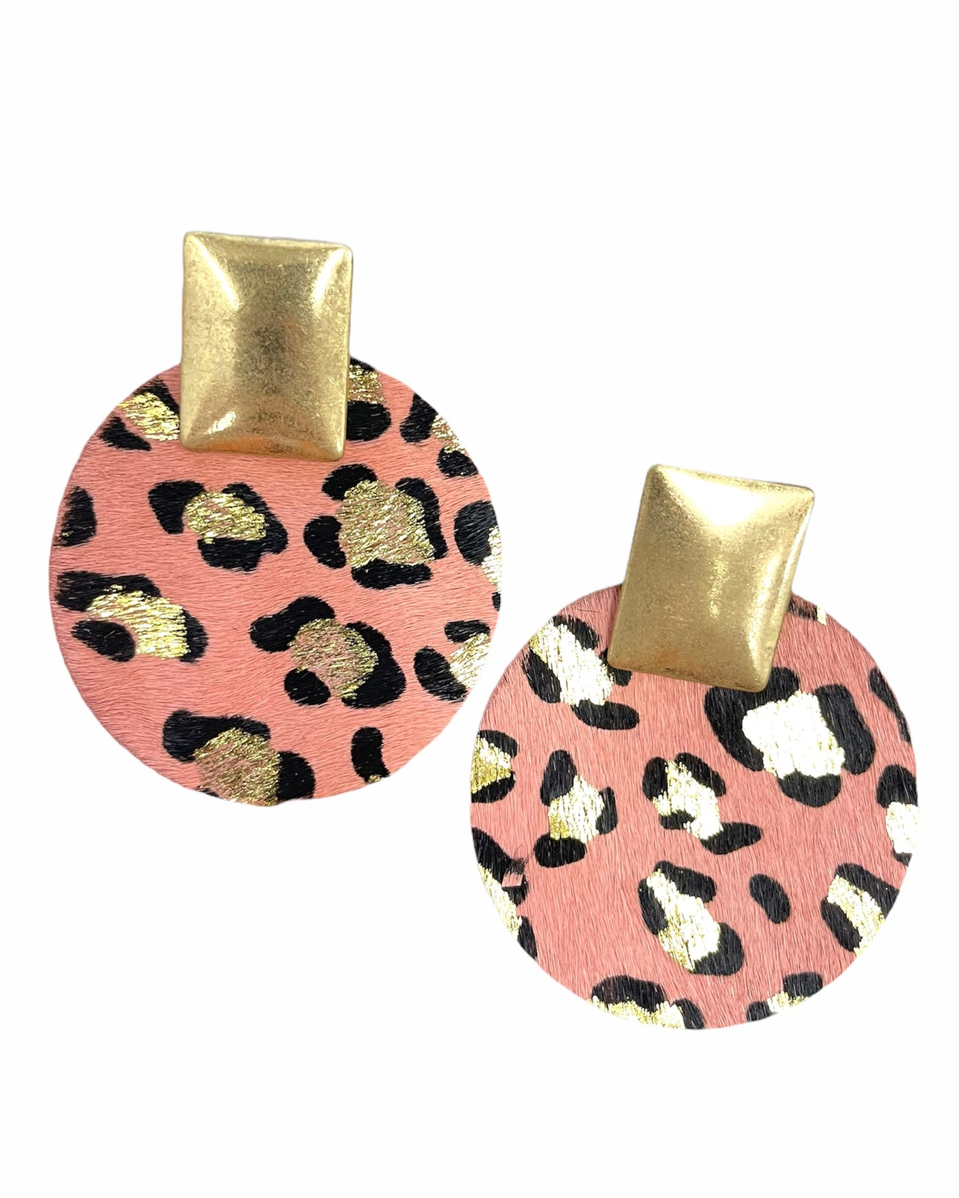 Seeing Spots Pink Leopard Earrings
