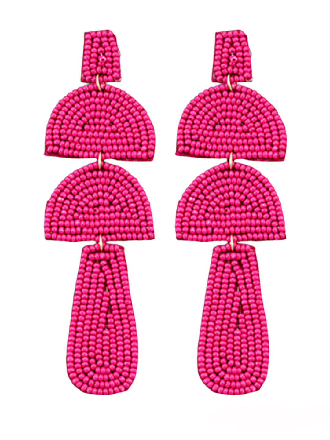 Seed Beads Mushroom Shape Earrings