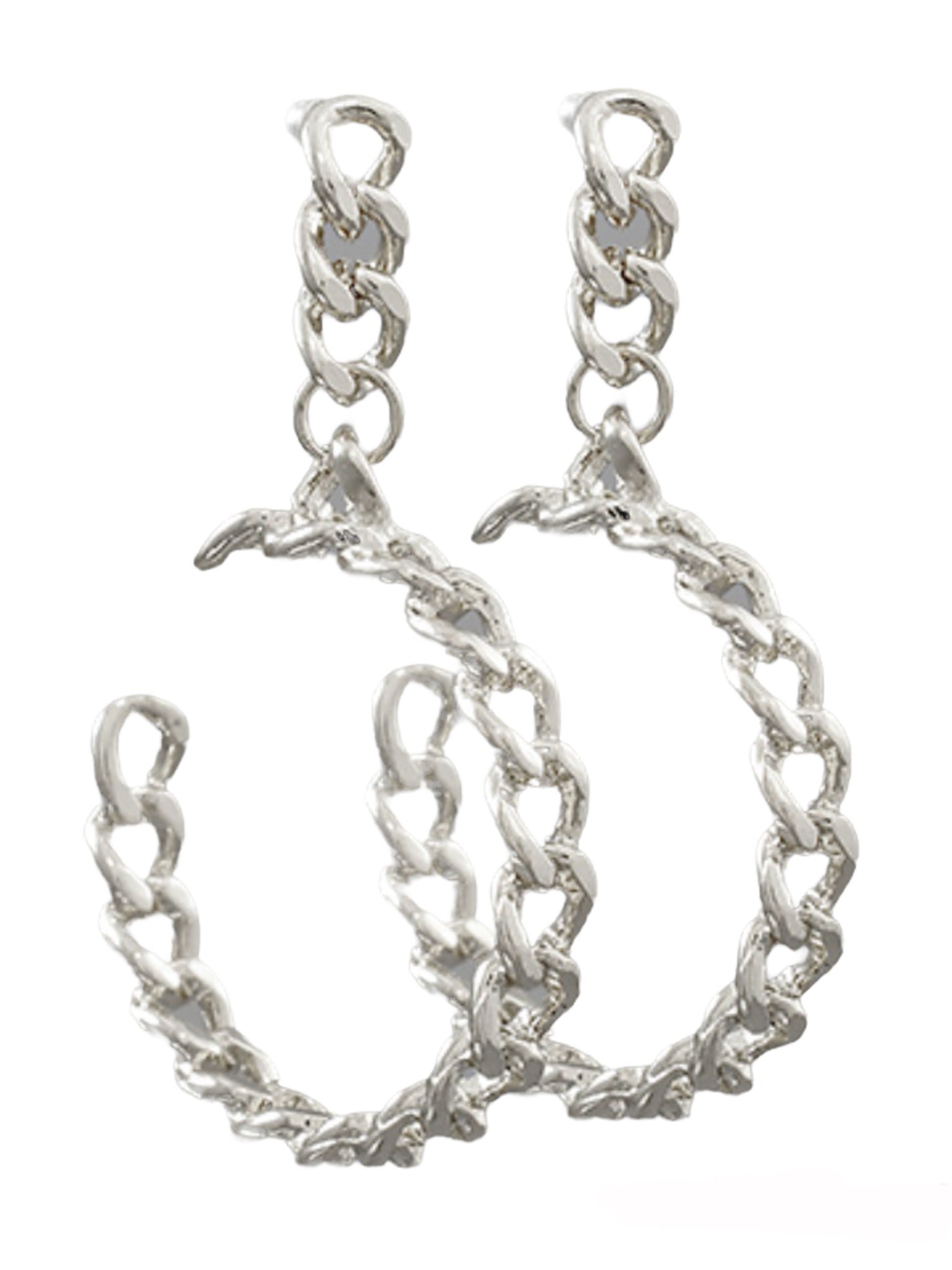 Chain Open Circle Dangle Earrings