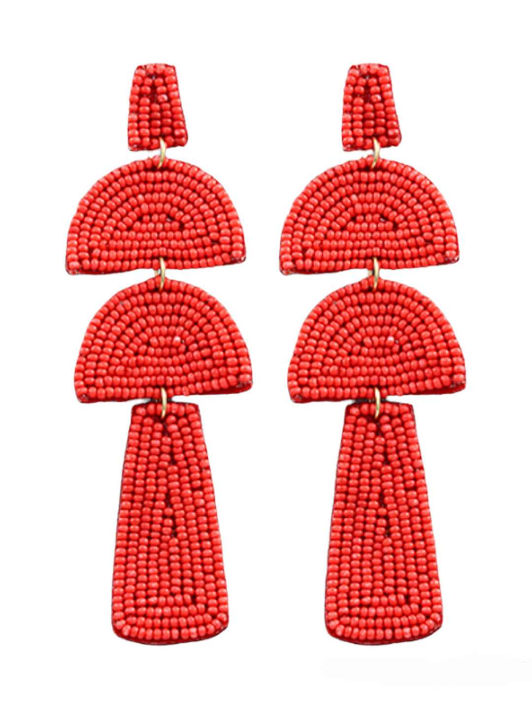 Seed Beads Mushroom Shape Earrings