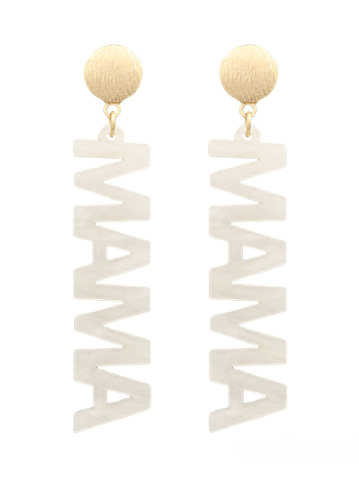 MAMA Acetate Letter Earrings