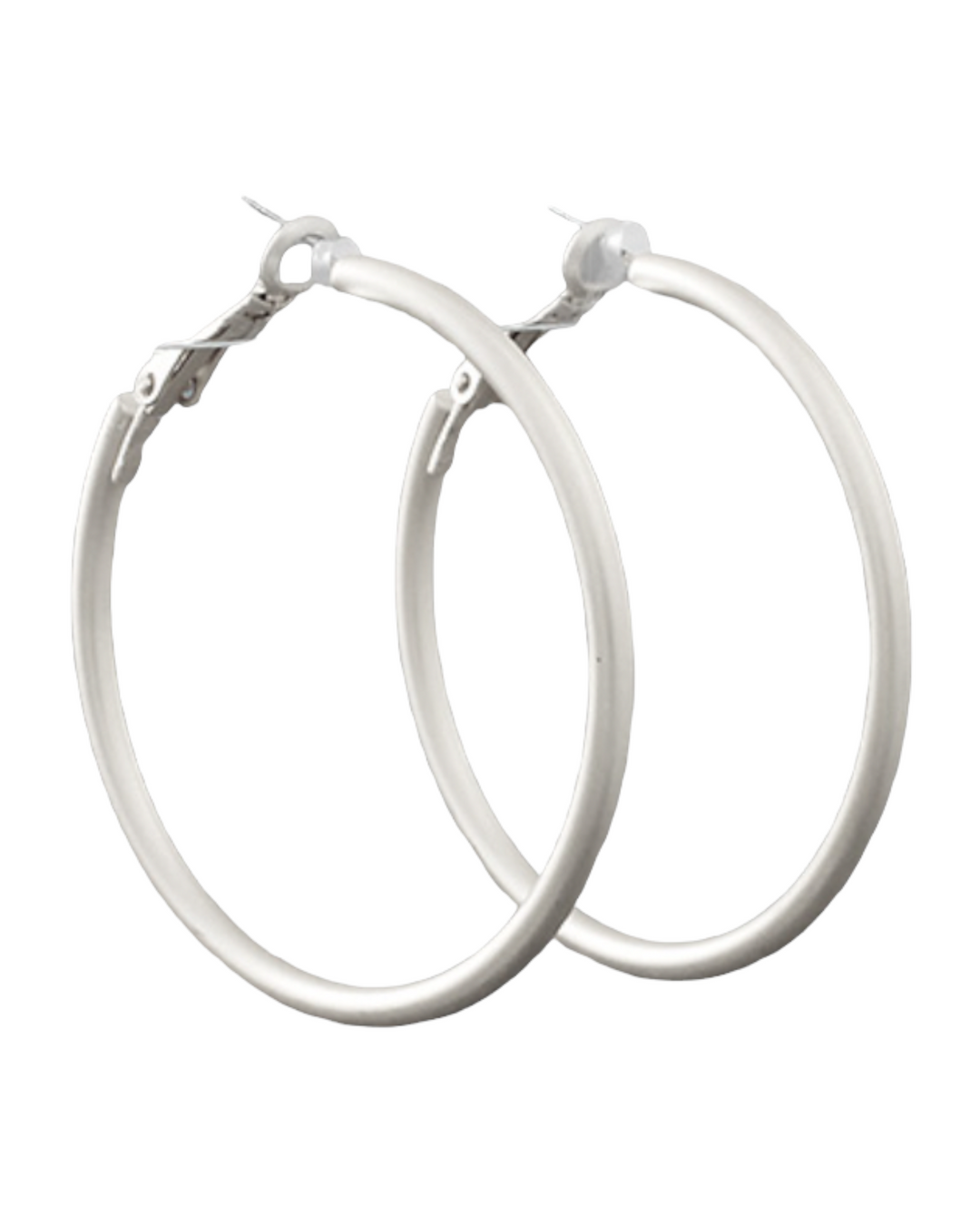 45mm Simple Stunning Silver Hoop