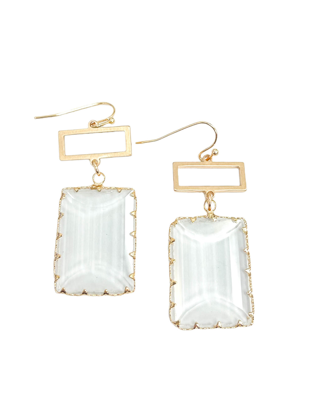 Rectangular Glass Earring