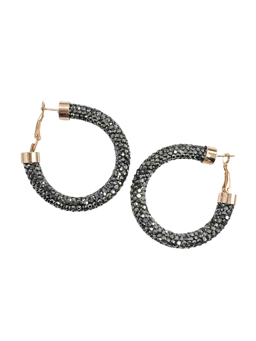 Small Rhinestone Tube Hoop