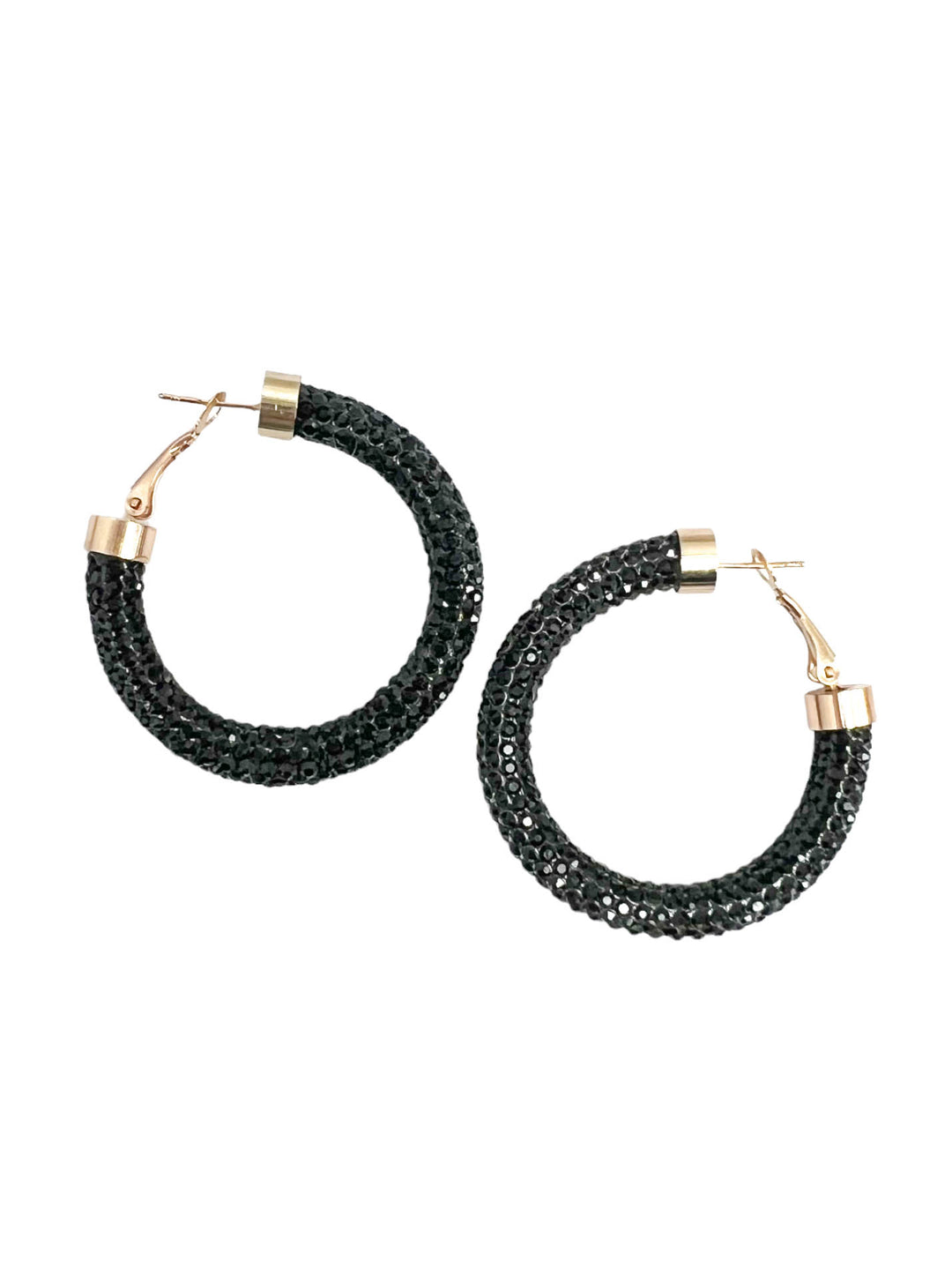 Small Rhinestone Tube Hoop