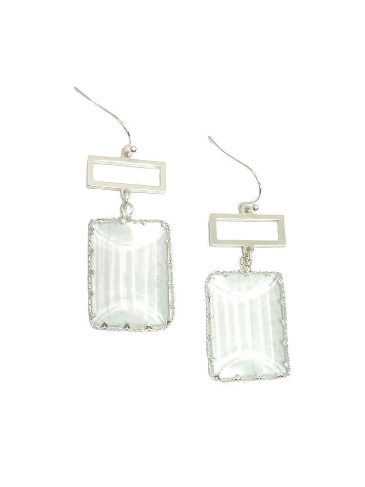 Rectangular Glass Earring