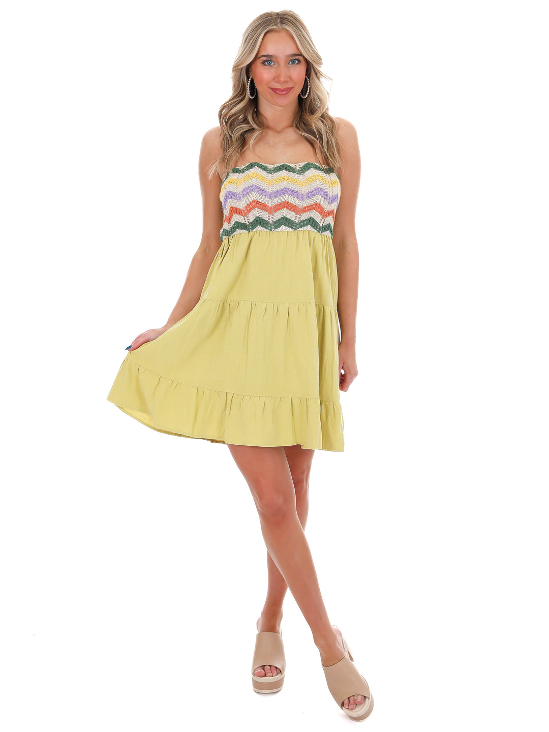 Drive Down Main Strapless Dress