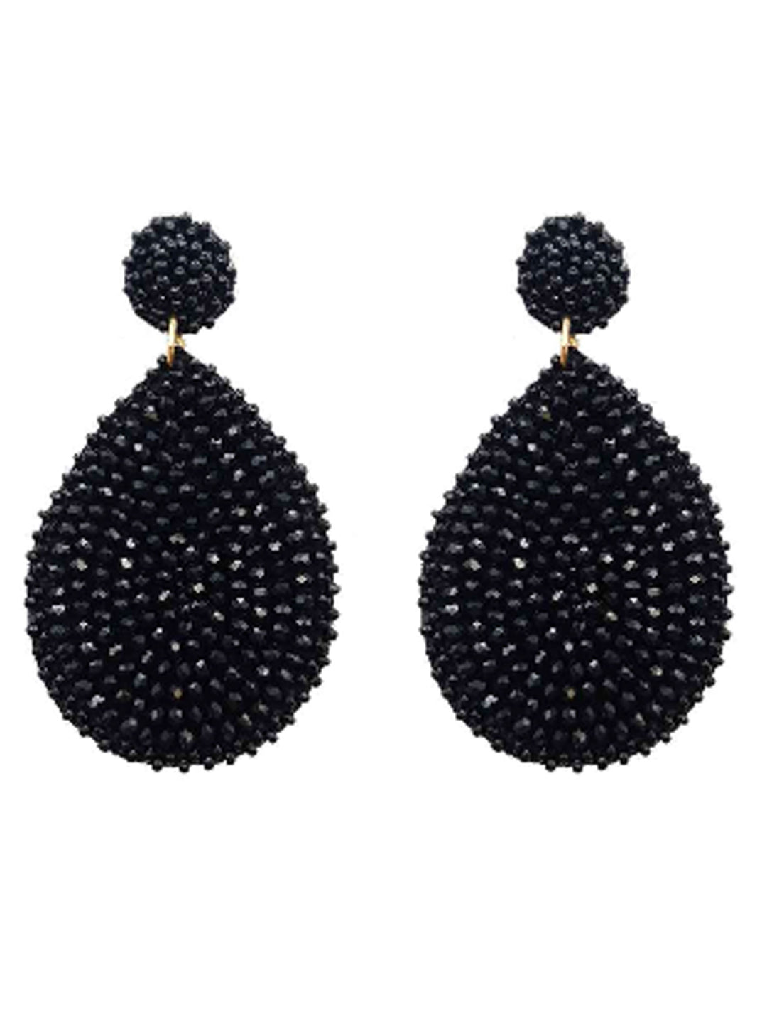 Glass Beaded Teardrop Earrings