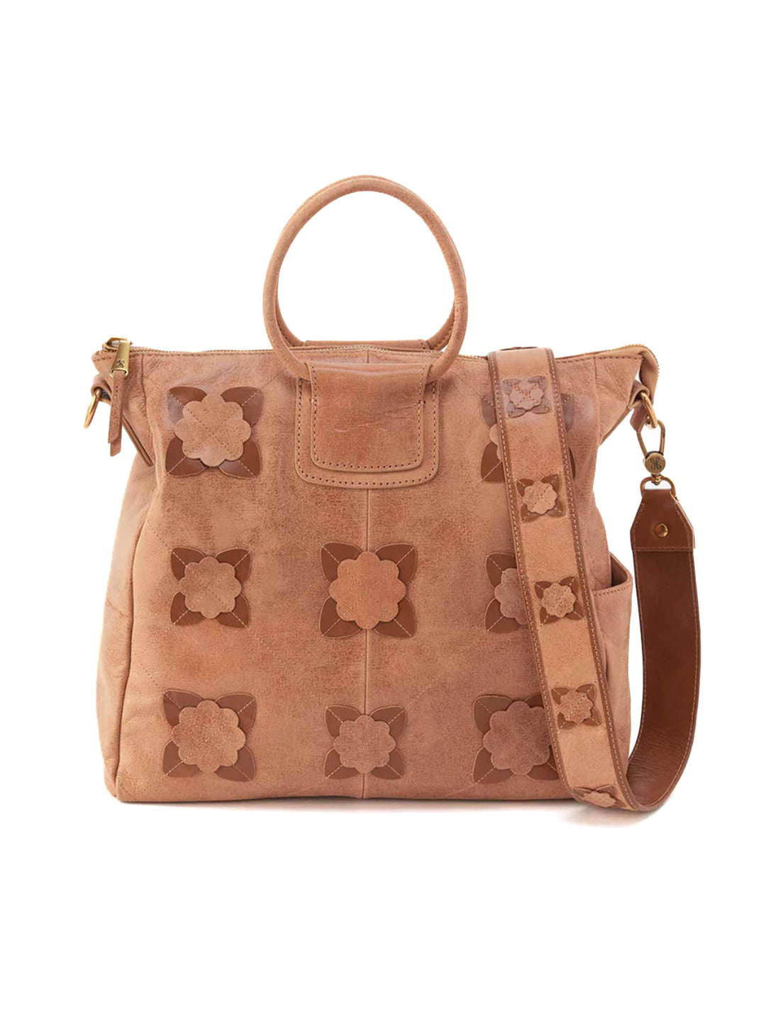 Sheila Floral Appliqué Large Satchel