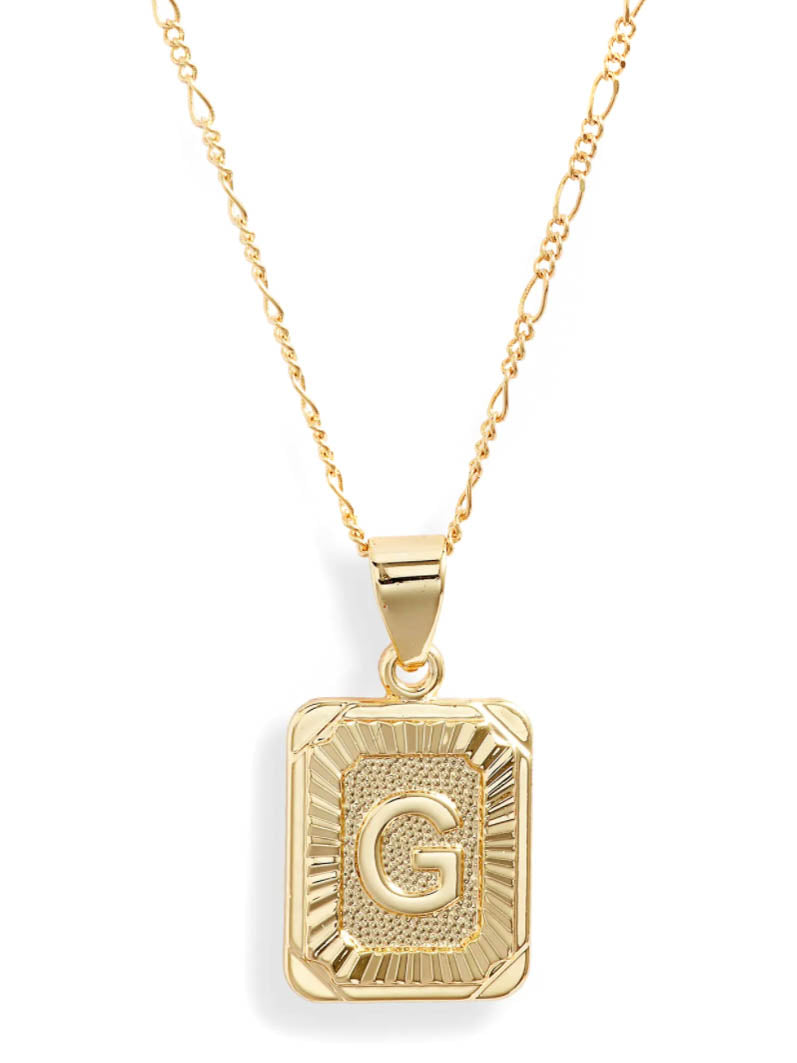 BRACHA Initial Card Necklace