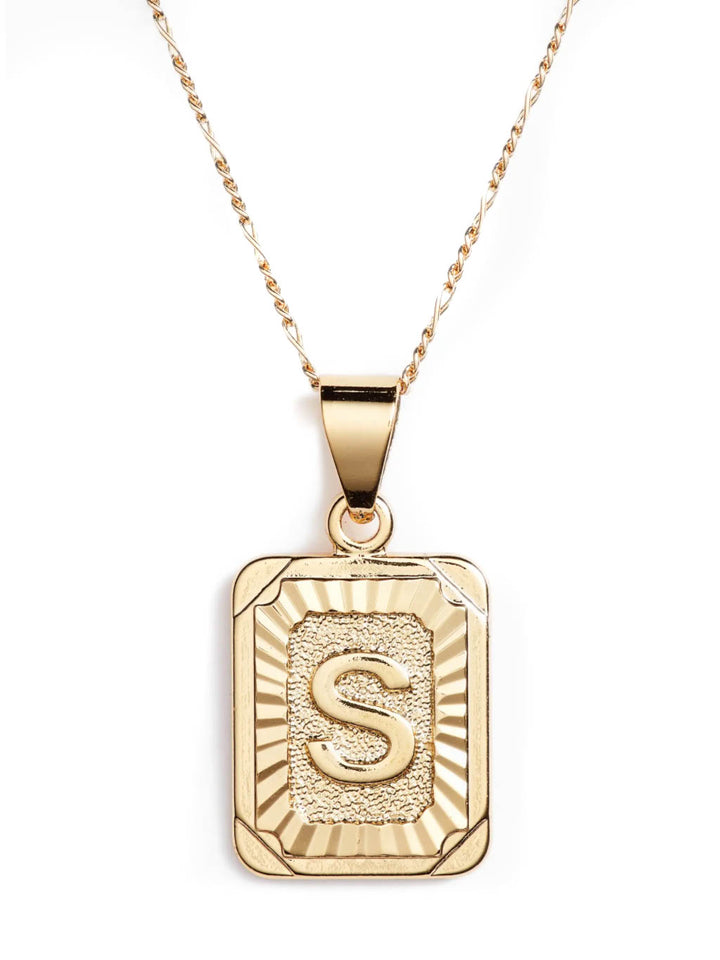 BRACHA Initial Card Necklace