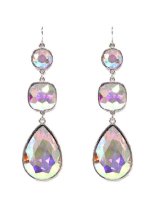 Large Rhinestone Drop Dangle Earrings