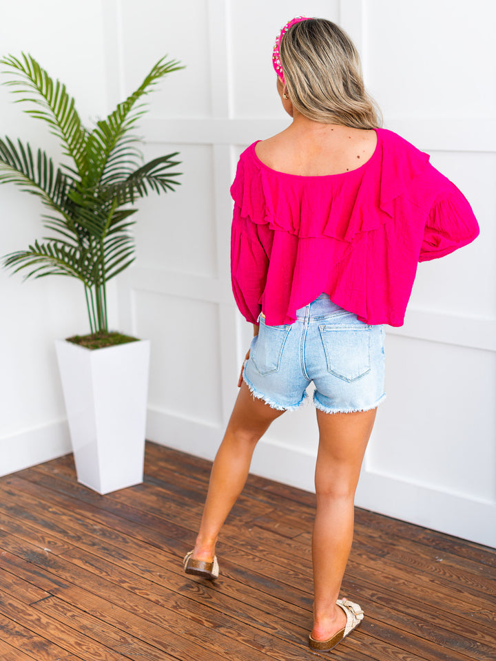 On One Condition Ruffle Top