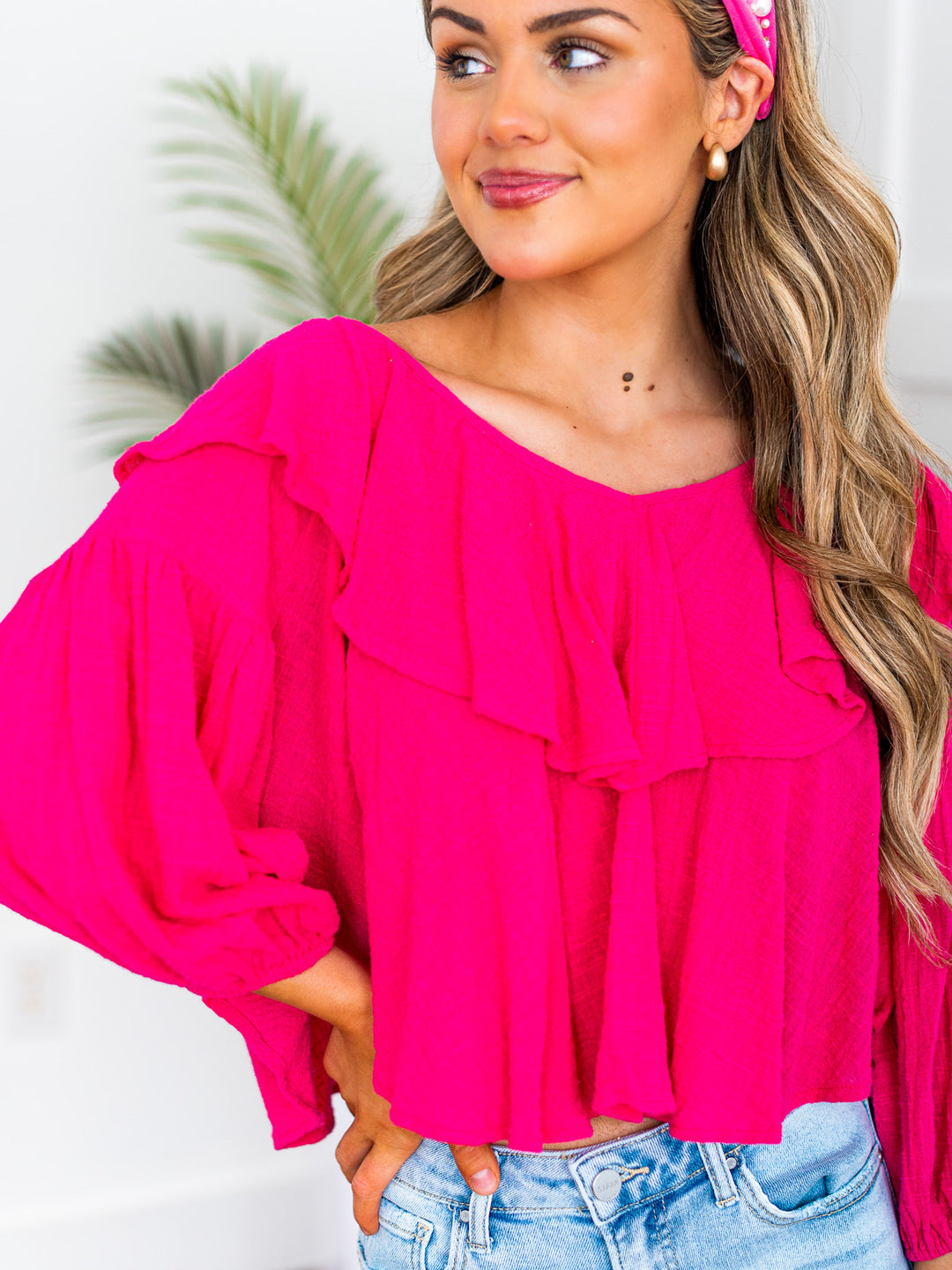 On One Condition Ruffle Top