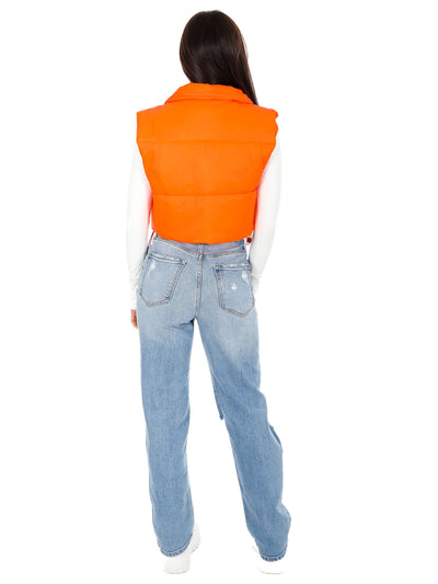 Run A Blitz Orange Cropped Vest