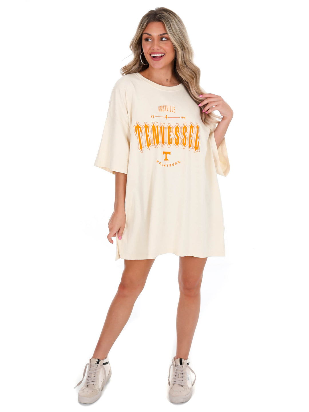 Tennessee Ivory Gridiron Oversized Tee