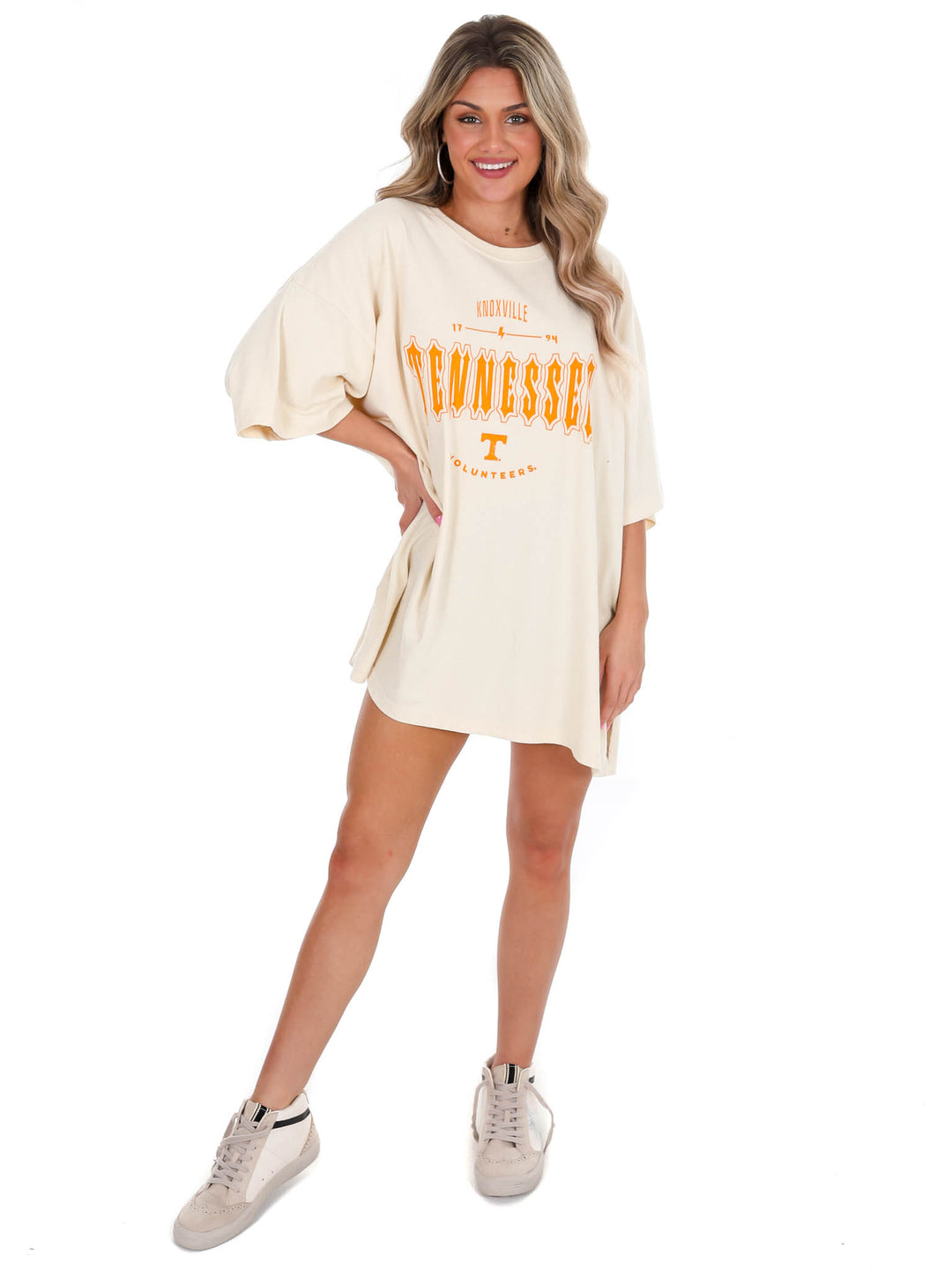 Tennessee Ivory Gridiron Oversized Tee