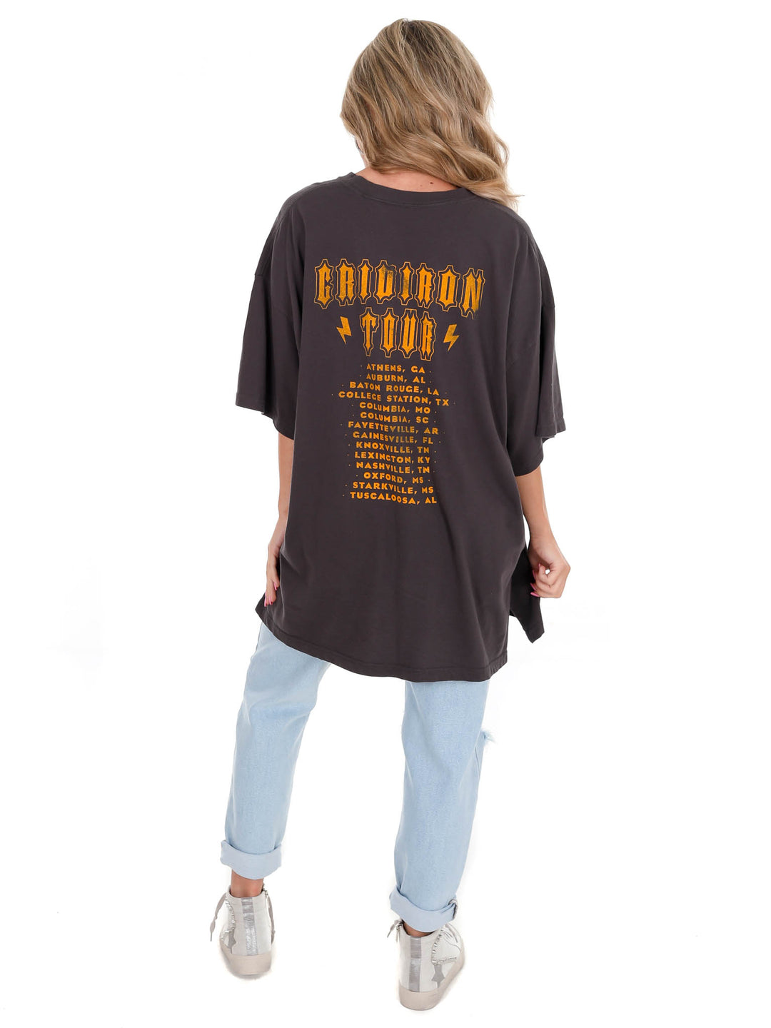 Tennessee Black Gridiron Oversized Tee