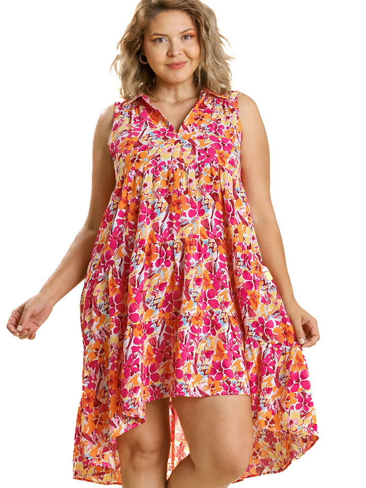 Curvy Chasing A Moment Floral Dress