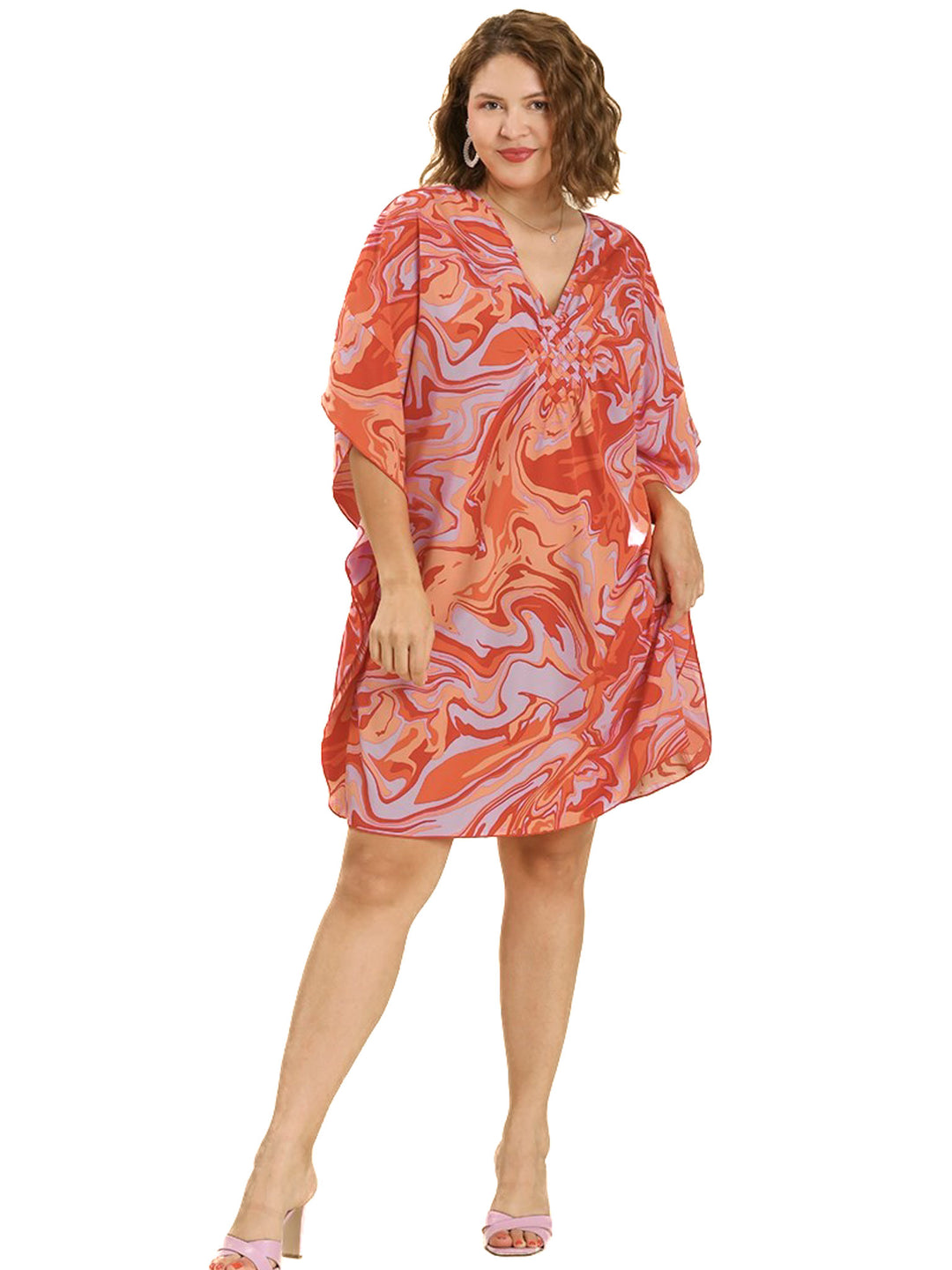 Curvy Making Friends Marble Print Dress