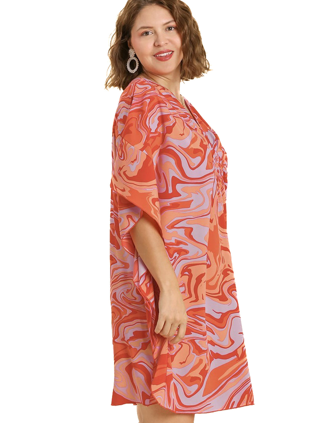 Curvy Making Friends Marble Print Dress