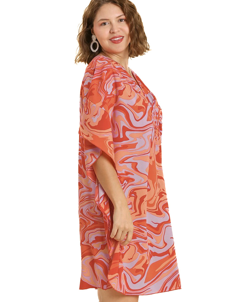 Curvy Making Friends Marble Print Dress