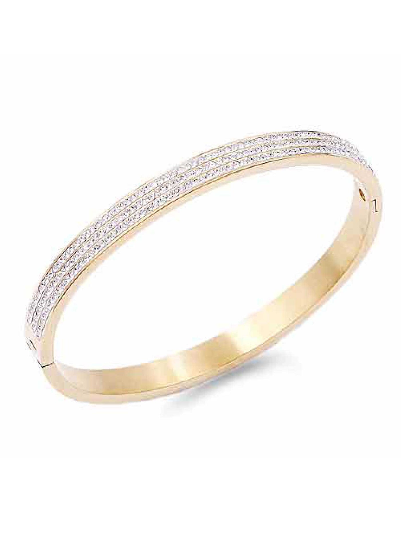 Gold Plated Stainless Steel Hinged Bangle