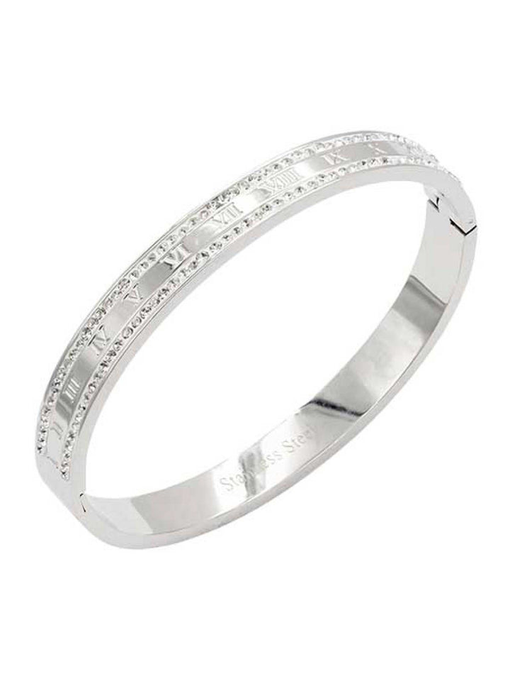 Stainless Steel Hinged Bangle Bracelet